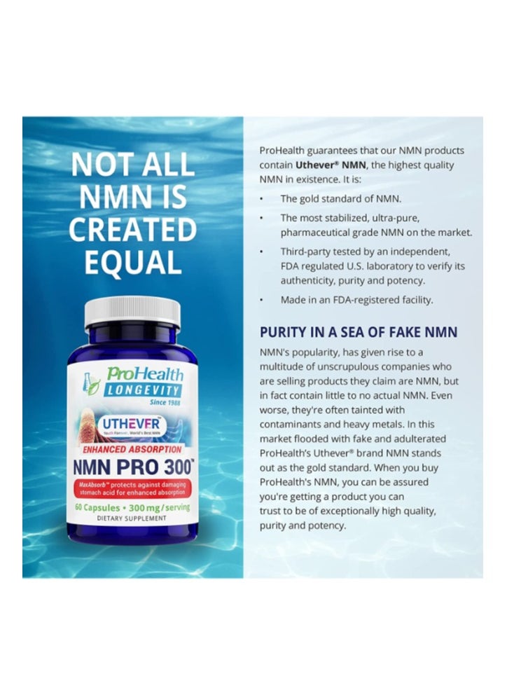 ProHealth ProHealth NMN Pro 300 Enhanced Absorption - 30 Capsules)  - Image 4