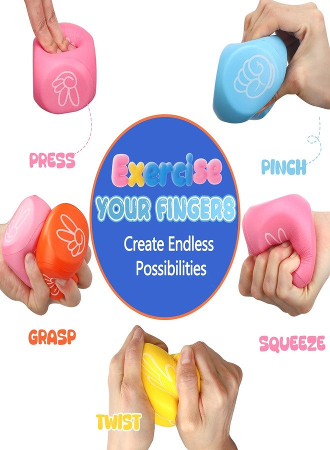 Amarlozn Foam Dice Squeeze Toy, Fidget Toy Sensory Ball for Finger Guessing Game, 2.7inch 6 Sided Rock Paper Scissors Game Dice for Adults Kids Stress Relief, Goodie Bag Filler Classroom Prize Learning 3PCS - Image 3