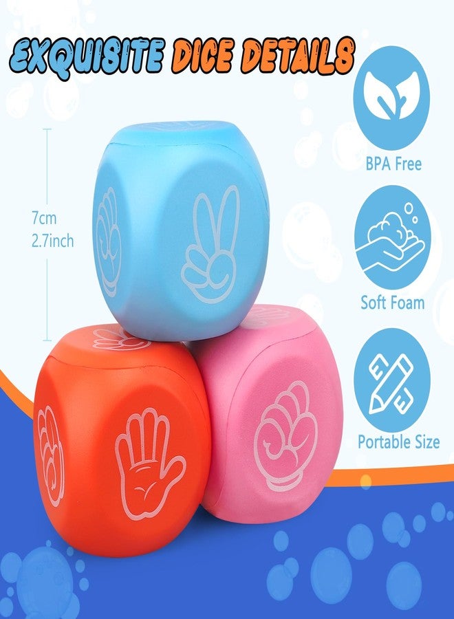 Amarlozn Foam Dice Squeeze Toy, Fidget Toy Sensory Ball for Finger Guessing Game, 2.7inch 6 Sided Rock Paper Scissors Game Dice for Adults Kids Stress Relief, Goodie Bag Filler Classroom Prize Learning 3PCS - Image 2