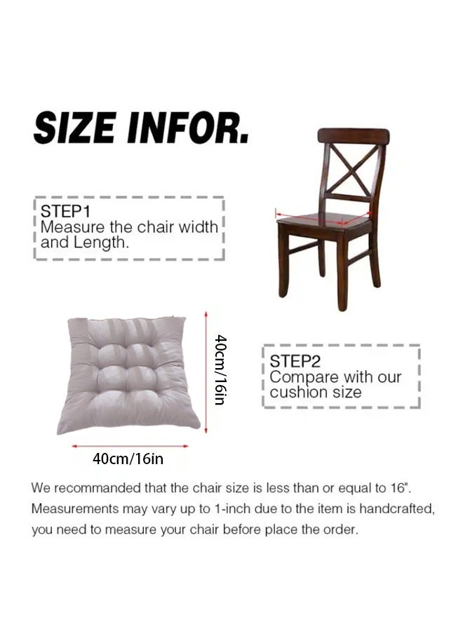 ريليو 2/1 حزمة من وسائد المقعد ووسائد الكرسي لكراسي الطعام وكرسي المكتب وأرضية السيارة والباحة الخارجية وغسالة الملابس في الغسالة بمقاس 40 × 40 سم - Image 2