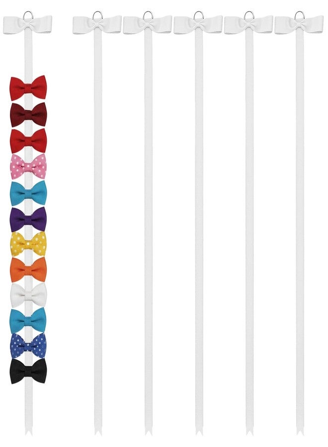 Heclia Hecila 6PCS Bow Holder Long Hair Bow Organizer Hair Accessories Organizer Hairs Clips Storage Wall Hanging Home Decor Headband Bows Storage Wall Hanging Display for Nursery Home Decors - Image 1