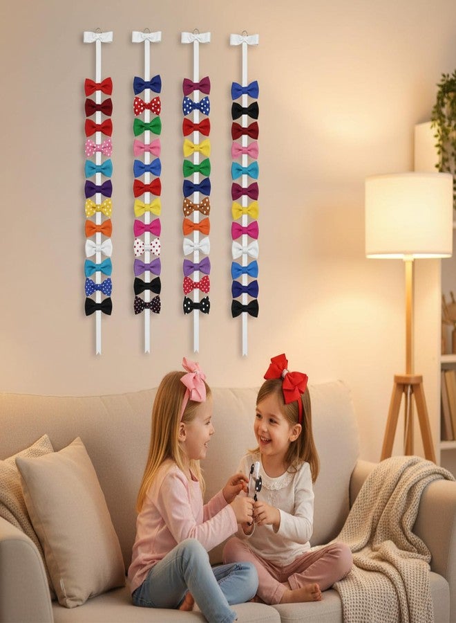 Heclia Hecila 6PCS Bow Holder Long Hair Bow Organizer Hair Accessories Organizer Hairs Clips Storage Wall Hanging Home Decor Headband Bows Storage Wall Hanging Display for Nursery Home Decors - Image 3