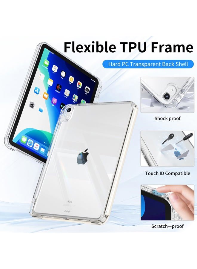 KENKE Hybrid Slim Case for iPad Air 11-inch M4/M3/M2 (2026/2025/2024), iPad Air 5th/4th Generation (2022/2020) 10.9 Inch, 2 in 1 Detachable Sliding Cover with Hard PC Clear Back Shell, Cream White - Image 3