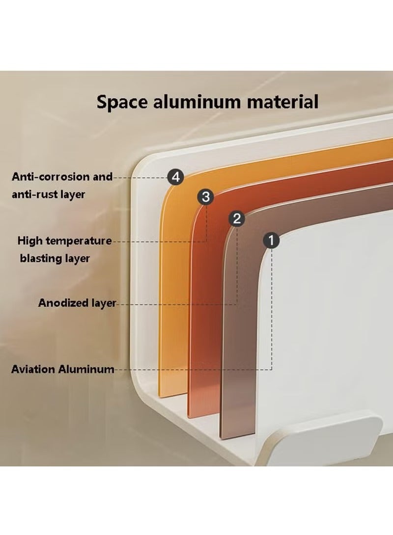 عربست حامل مجفف الشعر، حامل مجفف الشعر الذاتي، رف مجفف الشعر المثبت على الحائط، حامل تخزين مجفف الشعر الذاتي، حامل مجفف الشعر لطاولة الزينة، لمعظم حوامل مجففات الشعر (أسود) - Image 4