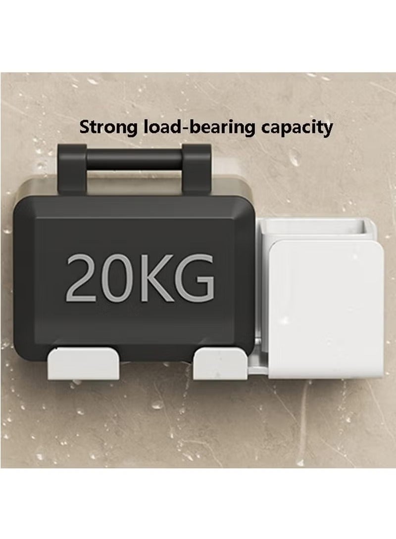 عربست حامل مجفف الشعر، حامل مجفف الشعر الذاتي، رف مجفف الشعر المثبت على الحائط، حامل تخزين مجفف الشعر الذاتي، حامل مجفف الشعر لطاولة الزينة، لمعظم حوامل مجففات الشعر (أسود) - Image 5