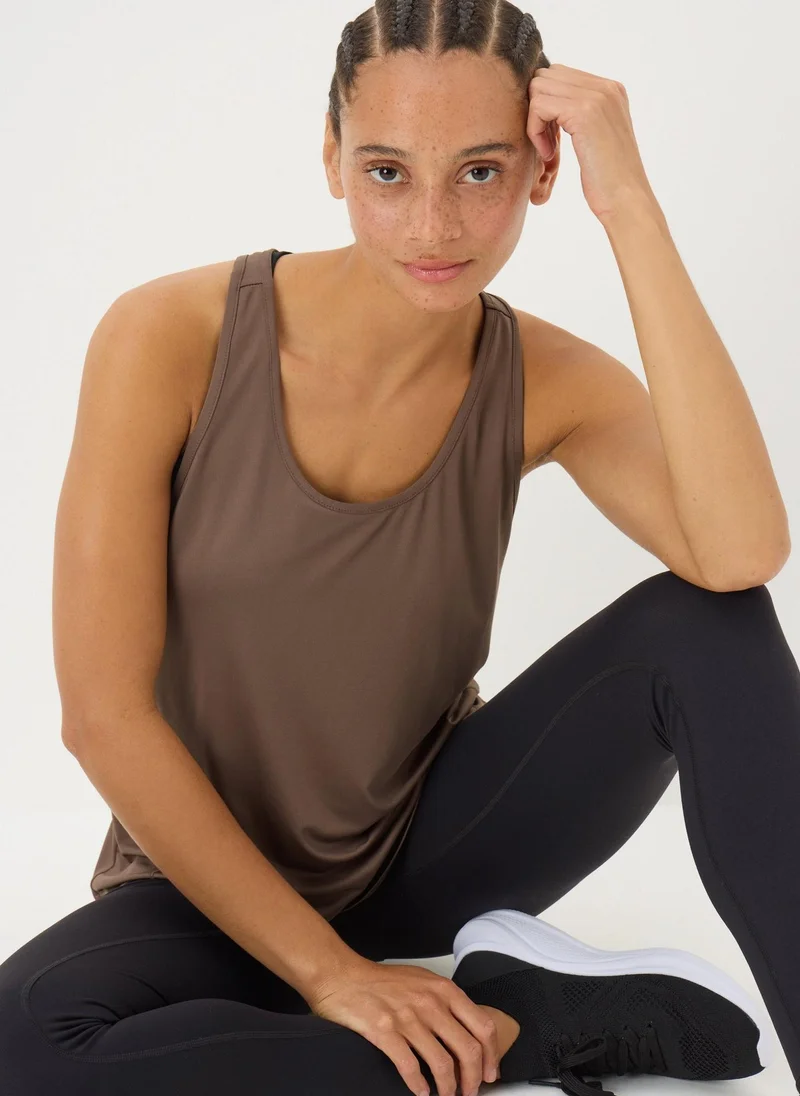 Matalan Souluxe Mocha Mesh Sports Vest Top