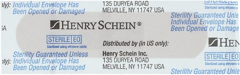 Henry Schein 1126134 Sterile Adhesive Bandages Plastic Flexible NonStick Pad 34x3 Sheer Sterile 1500Ca - Image 4