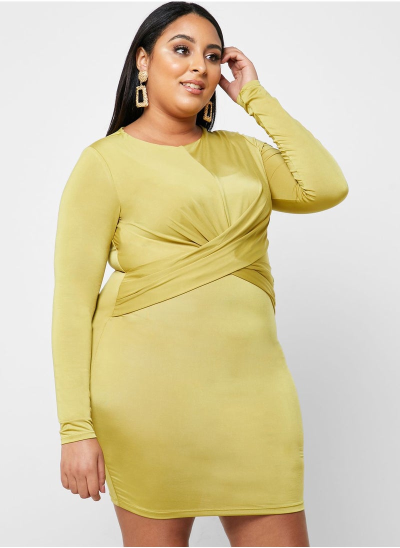 Forever 21 Plus - Front Twisted Bodycon Dress - Image 1