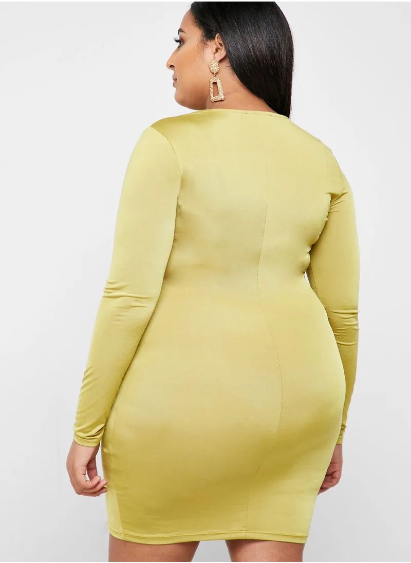 Forever 21 Plus Front Twisted Bodycon Dress