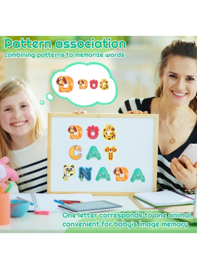 Magnetic Alphabet Letters  Numbers Set, Educational Fridge Magnets for Kids, Word Building  Spelling Games for Toddlers, Educational Learning Tool with Uppercase ABCs (56-Piece, Non-Toxic) - Image 4