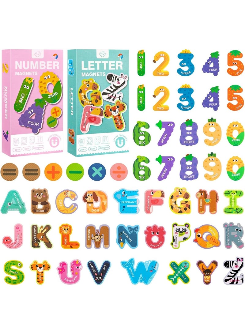 Magnetic Alphabet Letters  Numbers Set, Educational Fridge Magnets for Kids, Word Building  Spelling Games for Toddlers, Educational Learning Tool with Uppercase ABCs (56-Piece, Non-Toxic) - Image 1