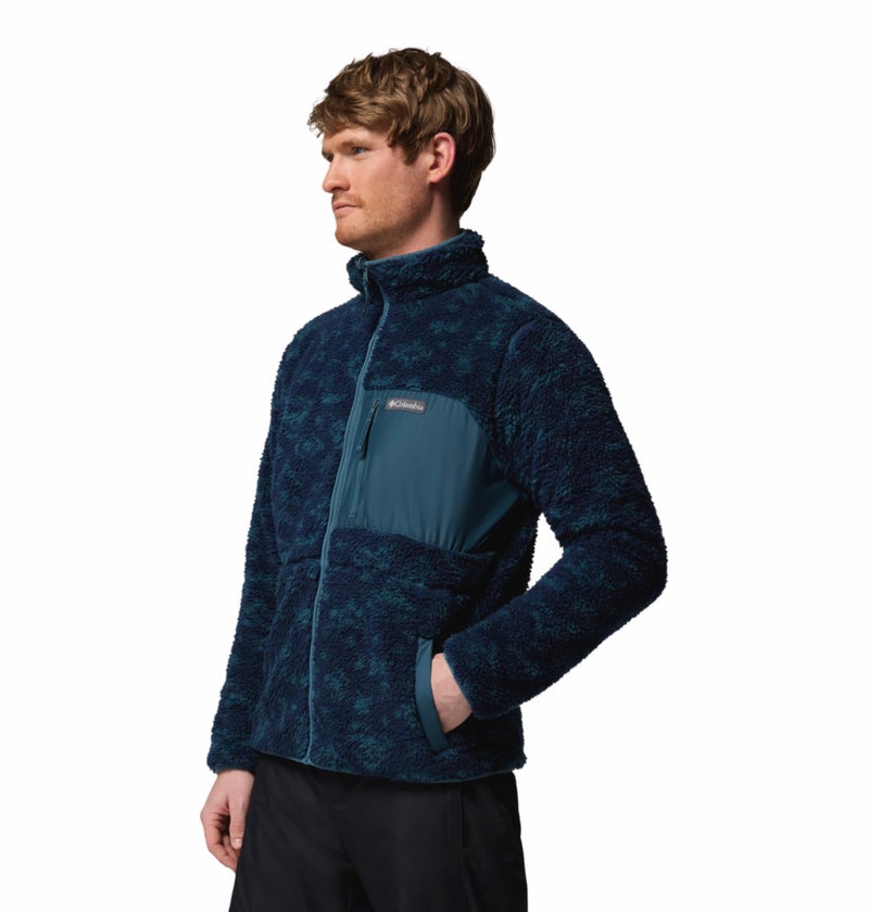 Columbia Men Navy Blue Winter Pass Reversible Fleece Jacket, S - Image 3