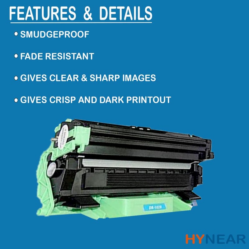 Hynear وحدة الطبل DR-1020 متوافقة مع طابعات Brother HL-1111 و HL-1201 و HL-1211W و DCP-1511 و DCP-1514 و DCP-1601 و DCP-1616NW و MFC-1811 و MFC-1814 - Image 5