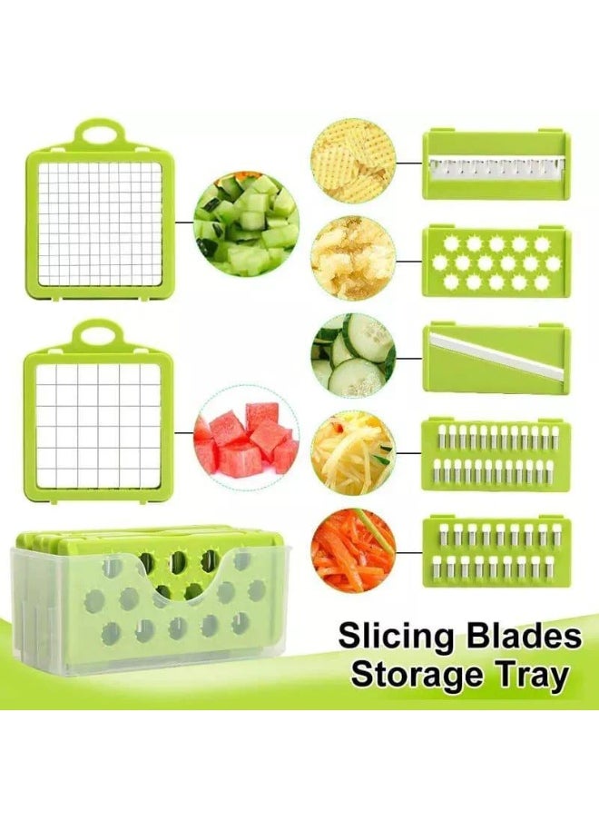 Generic - Multipurpose Vegetable Slicer – Manual Vegetable Cutter with Sharp Stainless Steel Blades | Quick & Uniform Slicing Tool for Onions, Carrots, Cucumbers, Potatoes & More - Image 1
