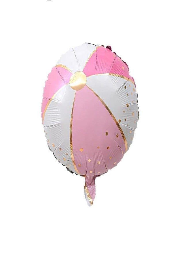 OHLIGEI 18inch Beach Ball Shaped Mylar Foil Balloons for Summer Beach Pool Party Birthday Party Decoration - Image 3