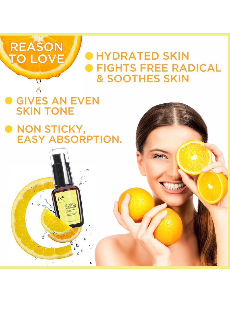 N Plus Professional N Plus Vitamin C 20%, Hyaluronic Acid Face Serum, Brighten, Hydrate, and Rejuvenate for a Youthful Glow - Image 5
