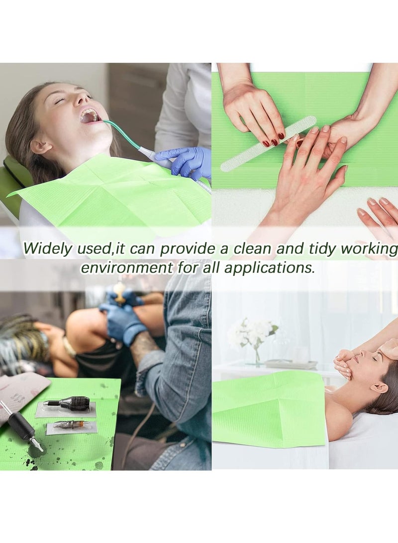 Excefore Dental Bibs Disposable for Patient, Disposable Nail Art Table Towels, Waterproof Lap Cloths, Dental Bibs Sheets Cloths, for Pets Tray Covers, Disposable Cleaning Gasket 13" x 18" 40 Pieces - Image 2