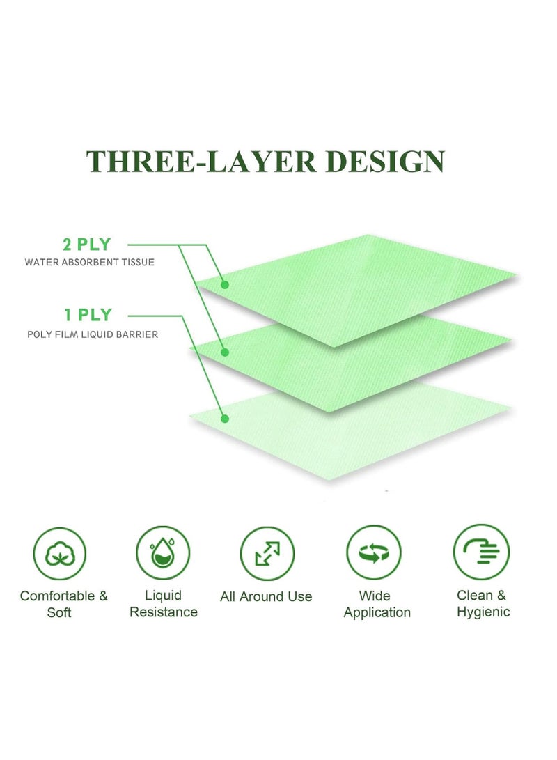 Excefore Dental Bibs Disposable for Patient, Disposable Nail Art Table Towels, Waterproof Lap Cloths, Dental Bibs Sheets Cloths, for Pets Tray Covers, Disposable Cleaning Gasket 13" x 18" 40 Pieces - Image 3