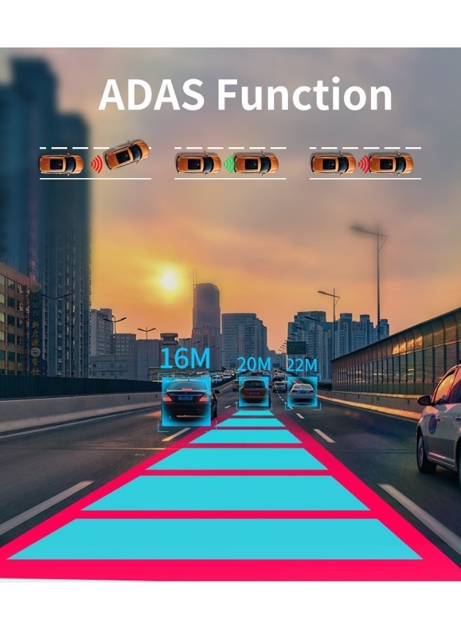 3 Inch Dual lens HD 1080P 4G dash camera Android 10 2+32G with Wi-Fi GPS ADAS Front and Inside - Image 5