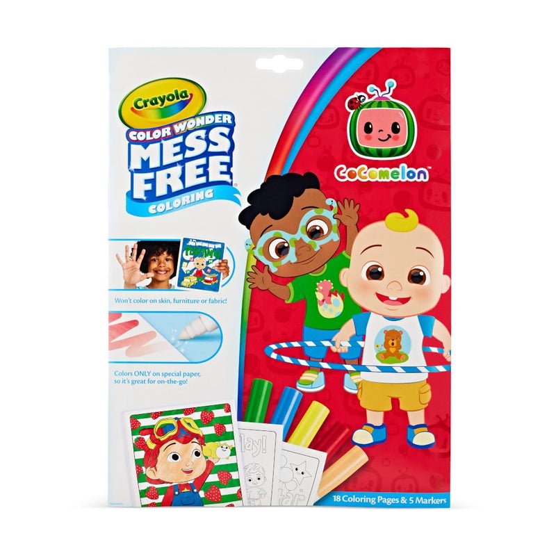Crayola Cocomelon Color Wonder Coloring Set, Cocomelon Coloring Pages, Mess Free Coloring for Toddlers, Travel Activity, Gift for Kids - Image 1