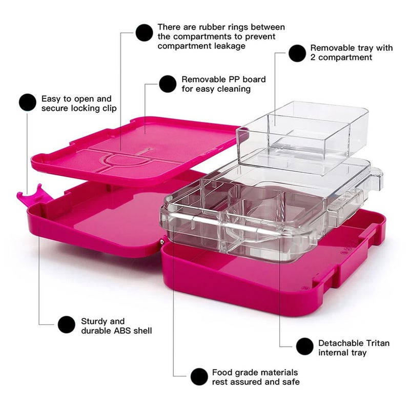 BonBon - 4-6 Compartment Lunchbox - Pink Fairy - Image 4