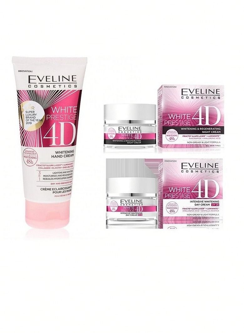 إيفيلين مجموعة كريمات ايفيلين لليدين والوجة مكونه من 3 قطع - Image 1