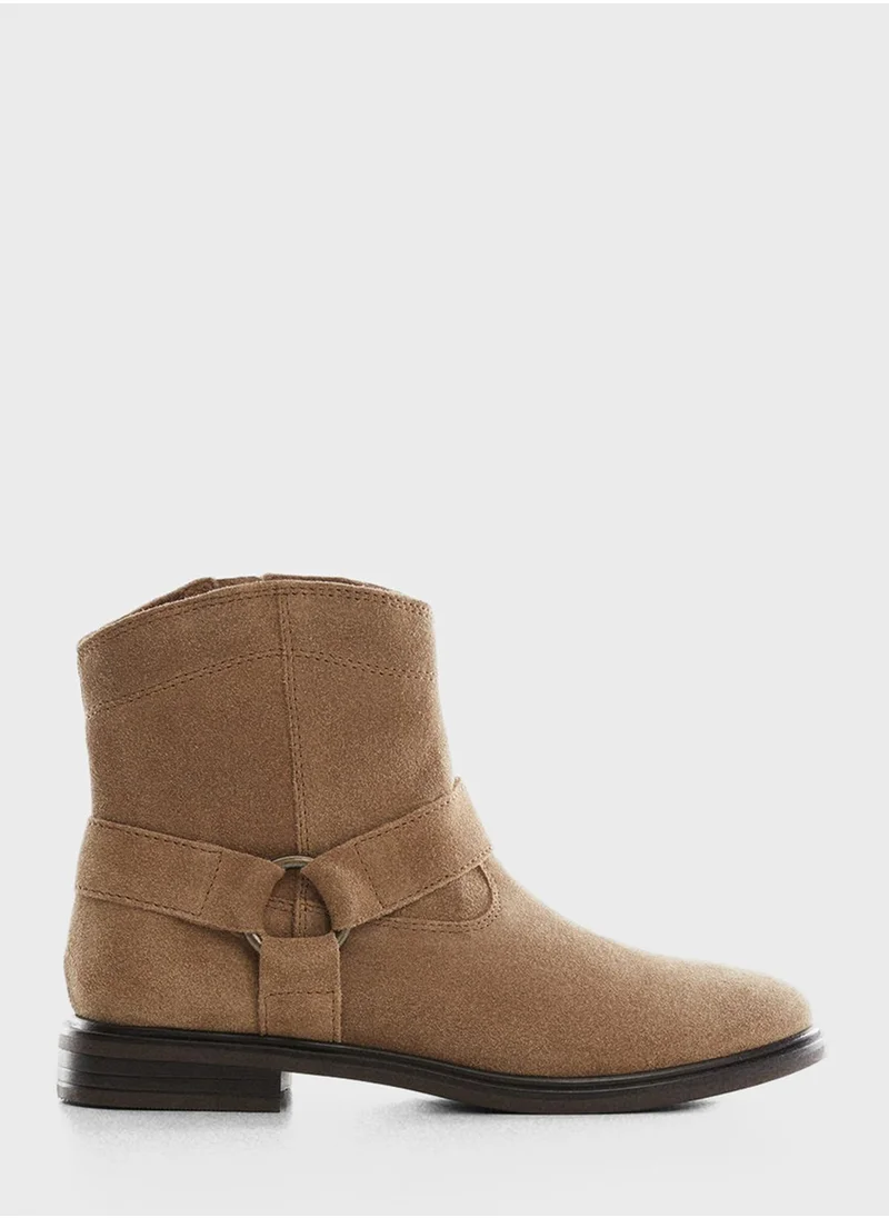 مانجو Kids Zip Slip On Boots