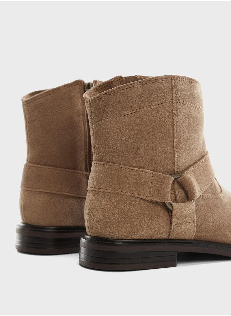 مانجو Kids Zip Slip On Boots
