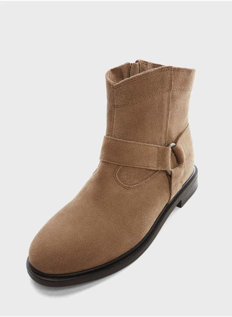 مانجو Kids Zip Slip On Boots