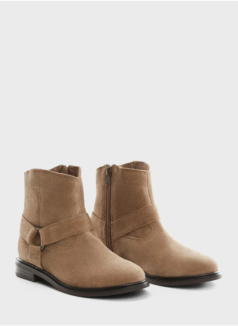 مانجو Kids Zip Slip On Boots