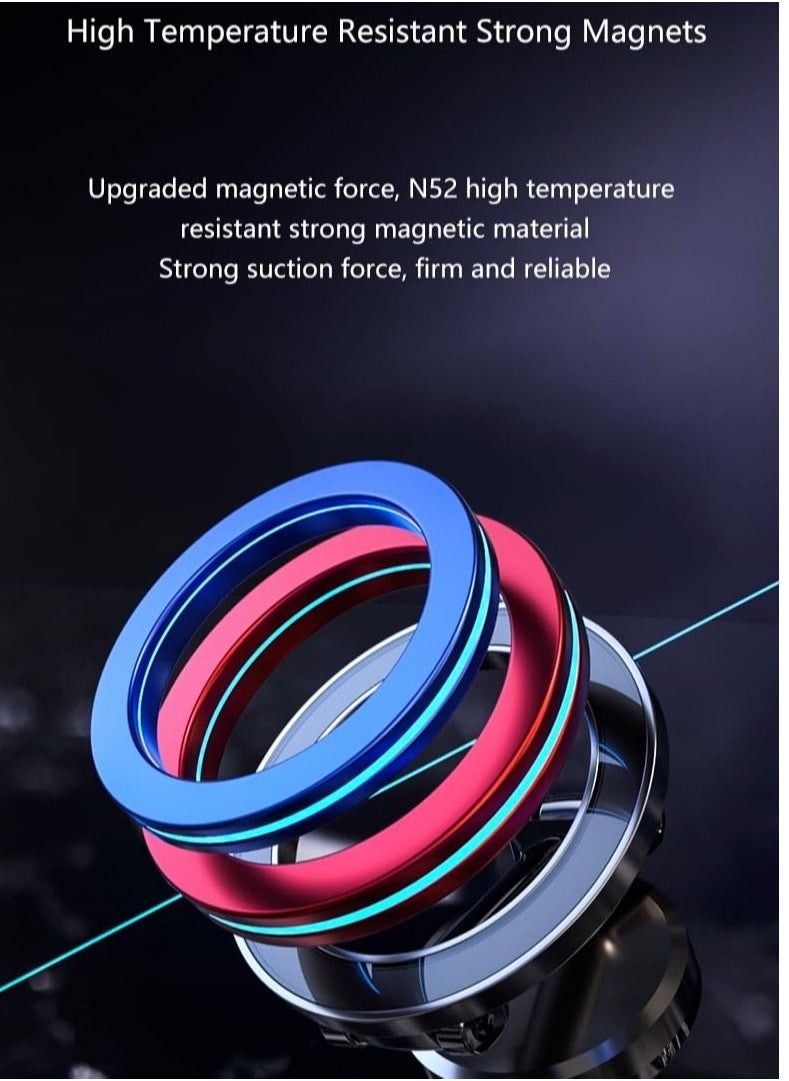 Excefore - Magnetic Car Phone Holder, Air Vent Magnetic Charger Car Mount,  Adjustable Phone Mount for Car, Suitable for iPhone 14/13/12 Pro Max Plus Mini& MagSafe Case (Grey) - Image 1