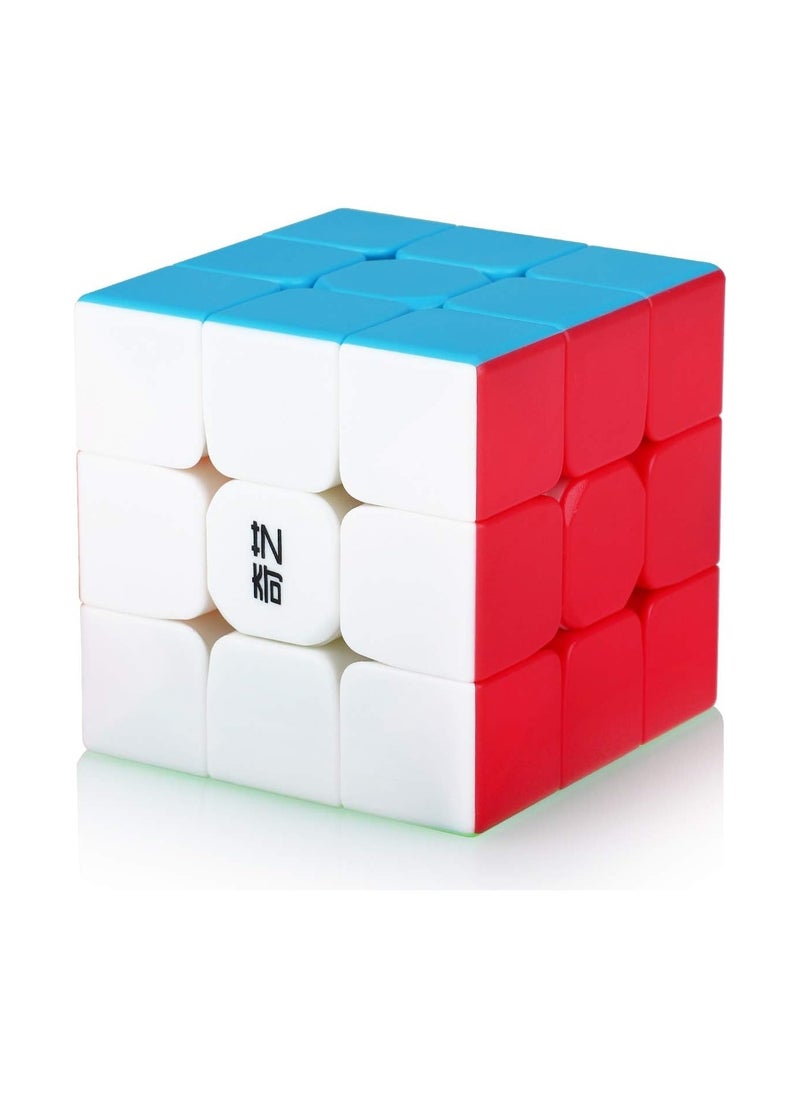 لغز مكعب السرعة 3x3 لغز تويست كلاسيكي للأطفال والكبار، دوران سلس، تصميم بدون ملصقات - Image 1