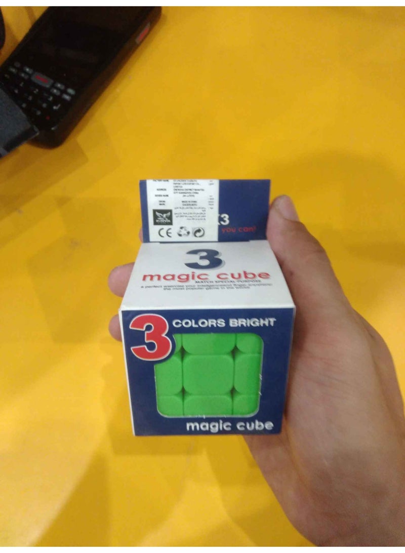 لغز مكعب السرعة 3x3 لغز تويست كلاسيكي للأطفال والكبار، دوران سلس، تصميم بدون ملصقات - Image 2