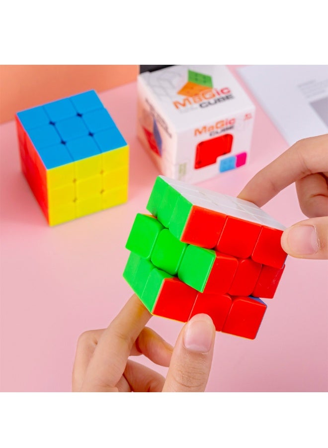 لغز مكعب السرعة 3x3 لغز تويست كلاسيكي للأطفال والكبار، دوران سلس، تصميم بدون ملصقات - Image 3