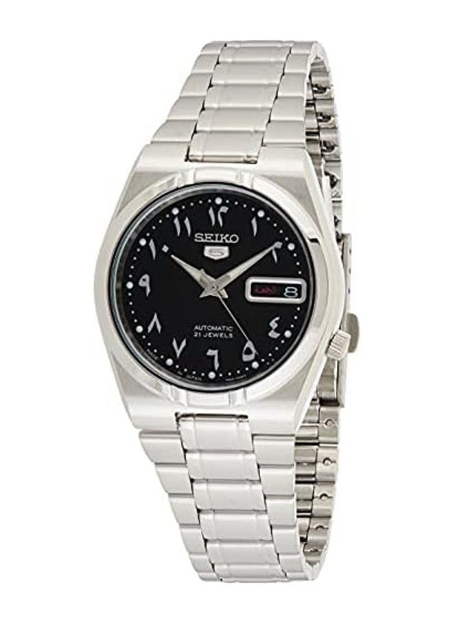 Seiko - Automatic Black Arabic Dial Stainless Steel Men's Watch SNK063J5 - Image 1