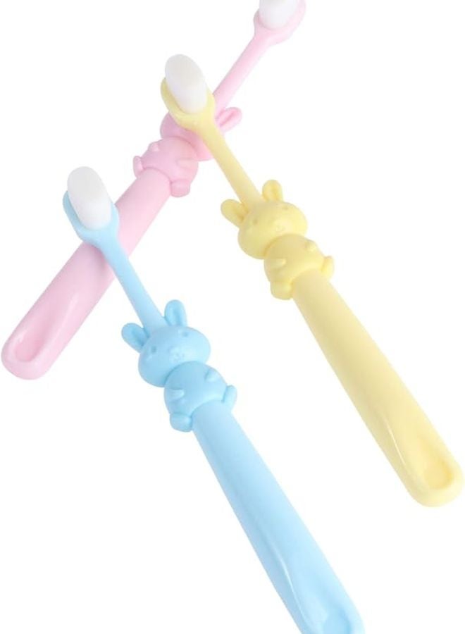 Cartoon Rabbit Toothbrush Set 3Pcs Soft Bristles For Kids Oral Care - Image 2