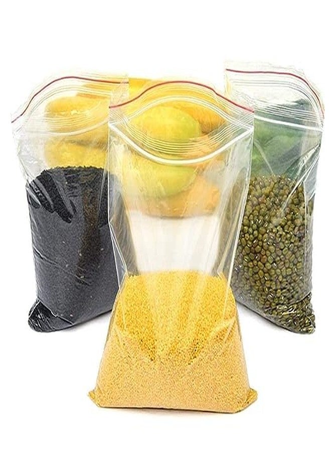 STARGAZE Premium Ziplock Bags/Ziplock Pouches For Storage, Freezer RE-USABLE zip lock, Ziplock Bags For Fridge Storage, Zip lock bags Transparent. 225 guage thickness (6" x 8") - Image 3
