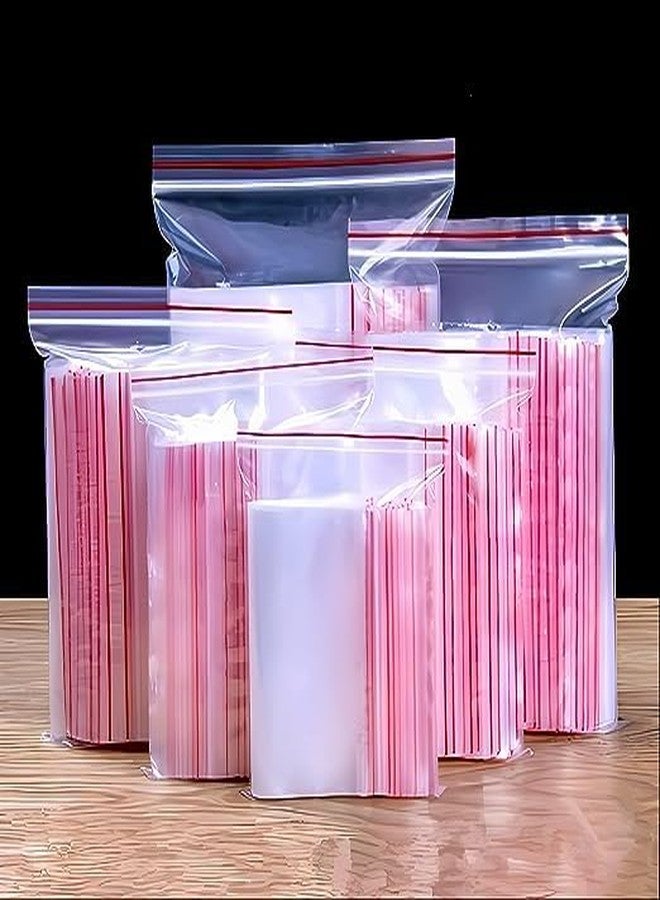 STARGAZE Premium Ziplock Bags/Ziplock Pouches For Storage, Freezer RE-USABLE zip lock, Ziplock Bags For Fridge Storage, Zip lock bags Transparent. 225 guage thickness (6" x 8") - Image 5