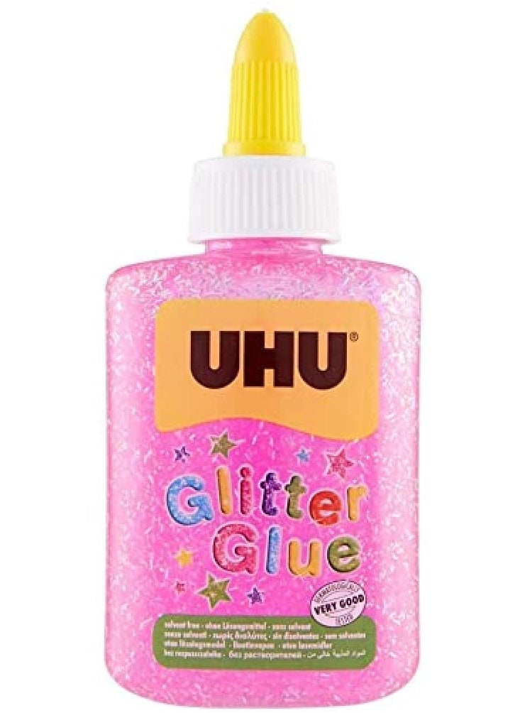 UHU - Glitter Glue Pink Bottle 88.5 ML - Image 1