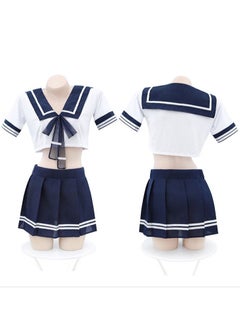 Lingerie Set with Tie for Women Girls Naughty College Style Cosplay Uniform Costume Comfy and Soft Ladies Cute Top and Skirt Sets
