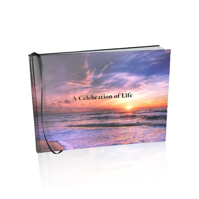 OCEAN FUNERAL GUEST BOOK WPEN 12 X 8 400 GUESTS CELEBRATION OF LIFE GUEST BOOKS MEMORIAL SERVICE GUEST BOOK SIGN FOR FUNERALS GUEST BOOK FOR FUNERAL MEMORY BOOK FOR FUNERAL GUEST