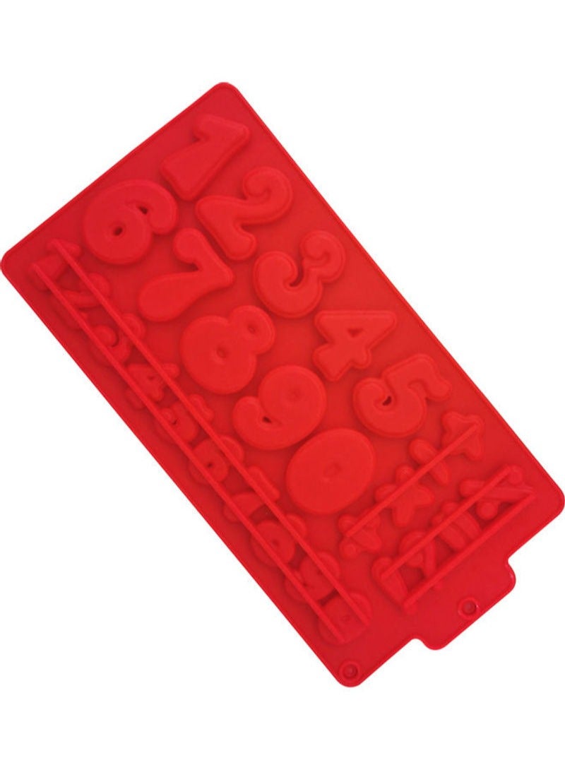 Loquat Silicone Numbers Chocolate Cake Mold Red 30x15cm - Image 2