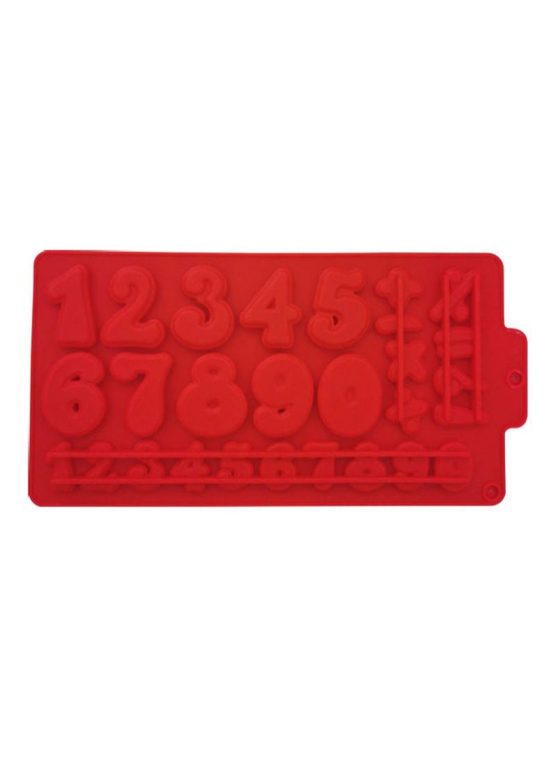Loquat Silicone Numbers Chocolate Cake Mold Red 30x15cm - Image 1