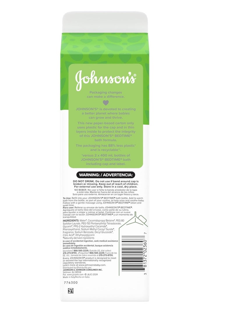 Johnson's Bedtime Bath with Relaxing & Soothing NaturalCalm Aromas, Hypoallergenic, Gentle & Tear-Free Nighttime Bubble Bath for Babies & Kids, Value Size Refill, 33.8 fl. Oz - pzsku/Z52FF660C6DC267CB468BZ/45/_/1730986960/5bd5b08b-c41f-47e3-9f46-5d00a31ab432