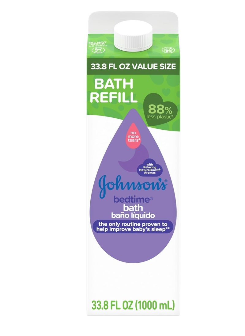 Johnson's Bedtime Bath with Relaxing & Soothing NaturalCalm Aromas, Hypoallergenic, Gentle & Tear-Free Nighttime Bubble Bath for Babies & Kids, Value Size Refill, 33.8 fl. Oz - pzsku/Z52FF660C6DC267CB468BZ/45/_/1730986968/823bd5f1-5159-4bee-a99a-314fa4c8826f