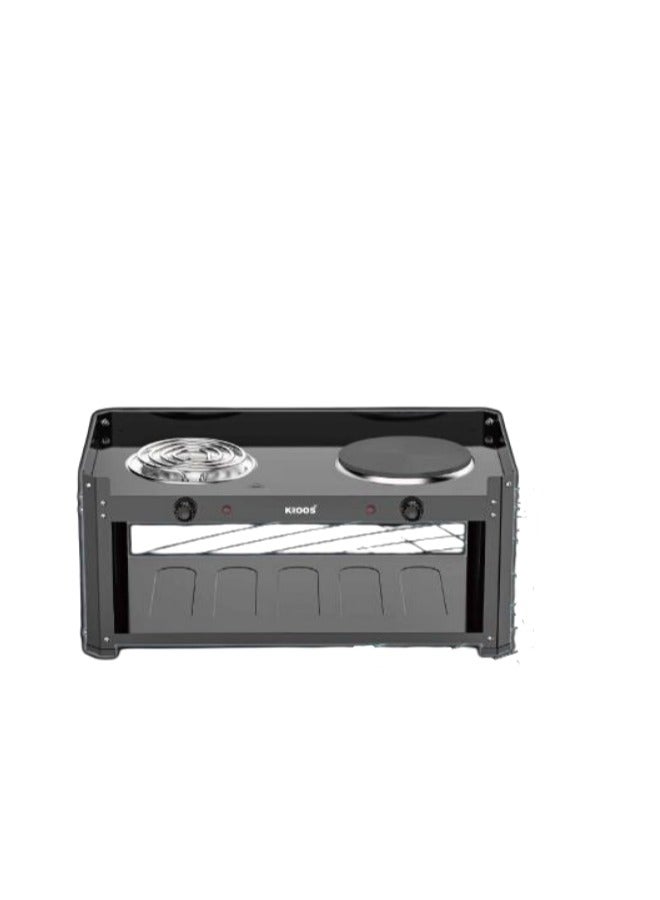 كروس موقد كهربائي ذات موقدين تصميم عصري يناسب كل الأذواق جودة عالية بقدرة كهربائية 2500 واط موديل KR-5711 - Image 2