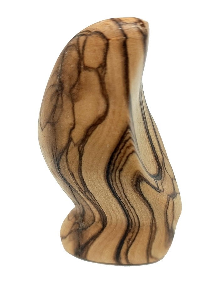 Zuluf Olive Wood Virgin Holding Mary 3.9" - Hand Carved Minimalist Our Lady Figurine Meditation Prayer Home Décor - Image 5