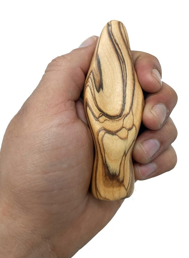 Zuluf Olive Wood Virgin Holding Mary 3.9" - Hand Carved Minimalist Our Lady Figurine Meditation Prayer Home Décor - Image 4