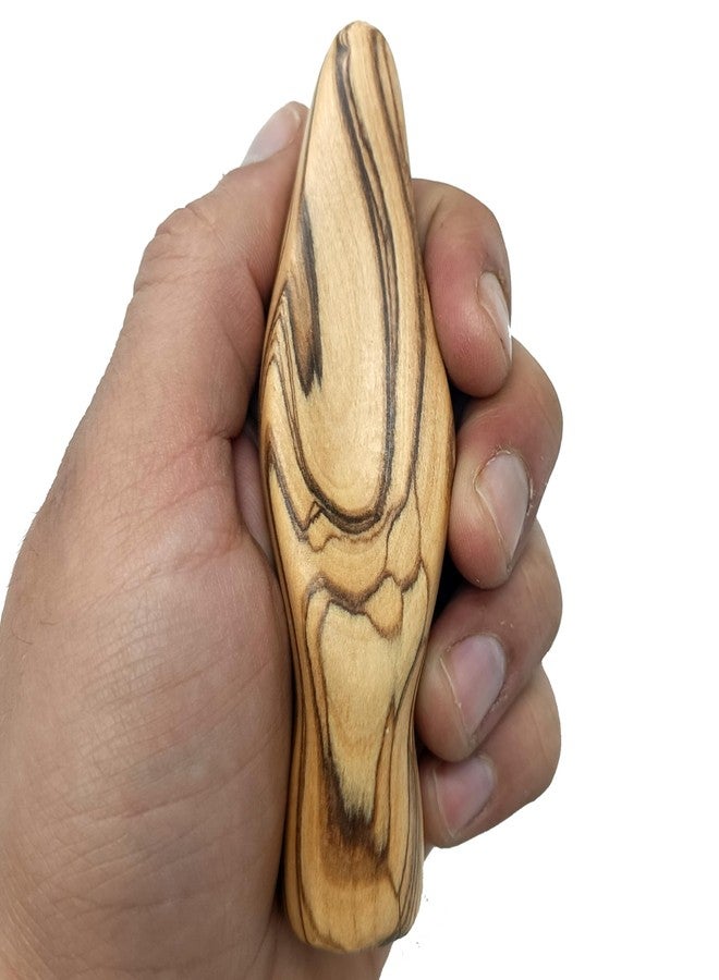 Zuluf Olive Wood Virgin Holding Mary 3.9" - Hand Carved Minimalist Our Lady Figurine Meditation Prayer Home Décor - Image 1