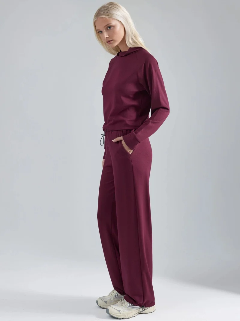 HICCUP Modal Touch Half Turtleneck Blouse & Elastic Waist Pants Bersan Collection